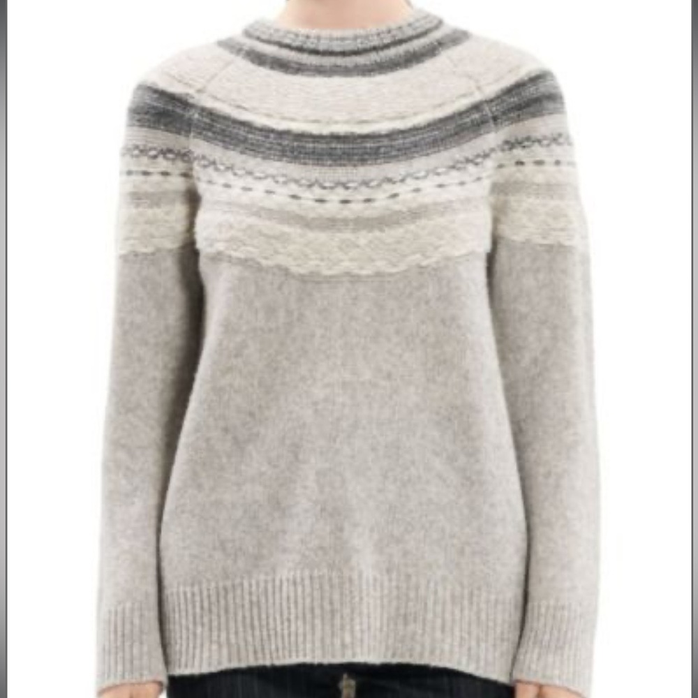 Theory Wool Blend Gray Sweater